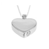 Perfect Heart Silver Swing Pendant Urn