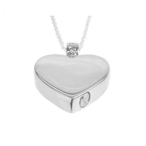 Perfect Heart Silver Swing Pendant Urn