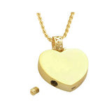 Perfect Swing Heart 10KT or 14KT Gold Cremation Jewelry Urn - ORDER NOW