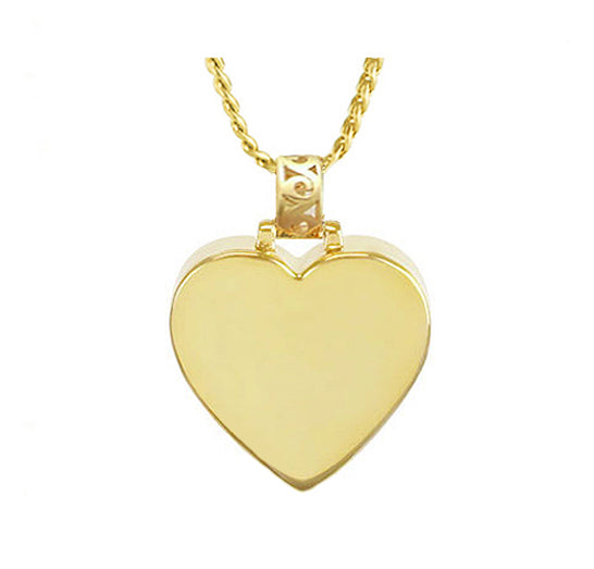 Perfect Swing Heart 10KT or 14KT Gold Cremation Jewelry Urn - ORDER NOW