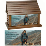 Perfect Memories Photo Log Cabin Adult Cremation Urn - Keep The Memory® Urn 