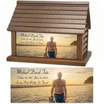Perfect Memories Photo Log Cabin Adult Cremation Urn - Keep The Memory® Urn 
