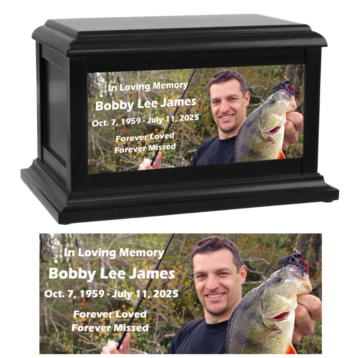 Perfect Memories Photo Wood Adult or Medium Cremation Urn - Keep The Memory® Urn 