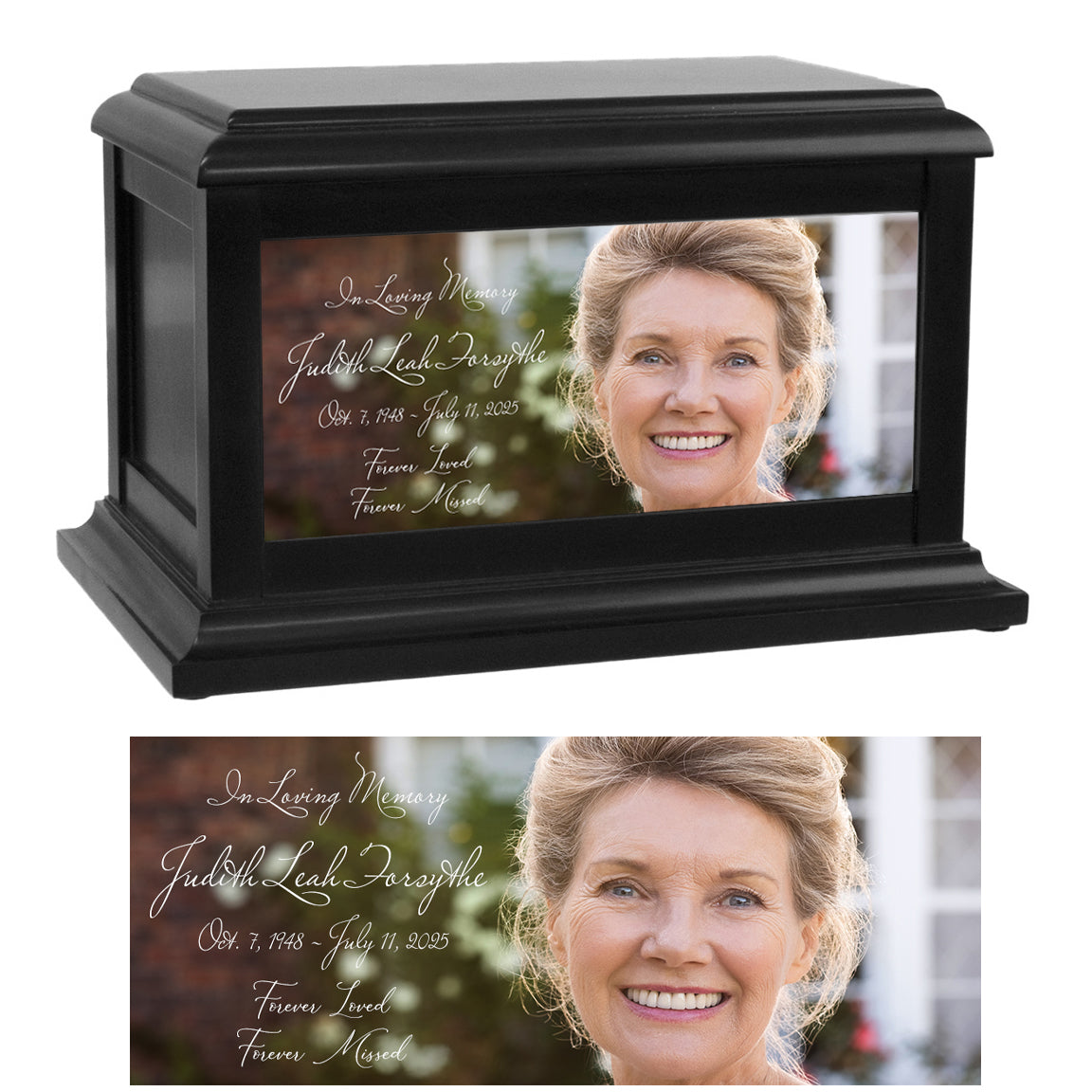 Perfect Memories Photo Wood Adult or Medium Cremation Urn - Keep The Memory® Urn 