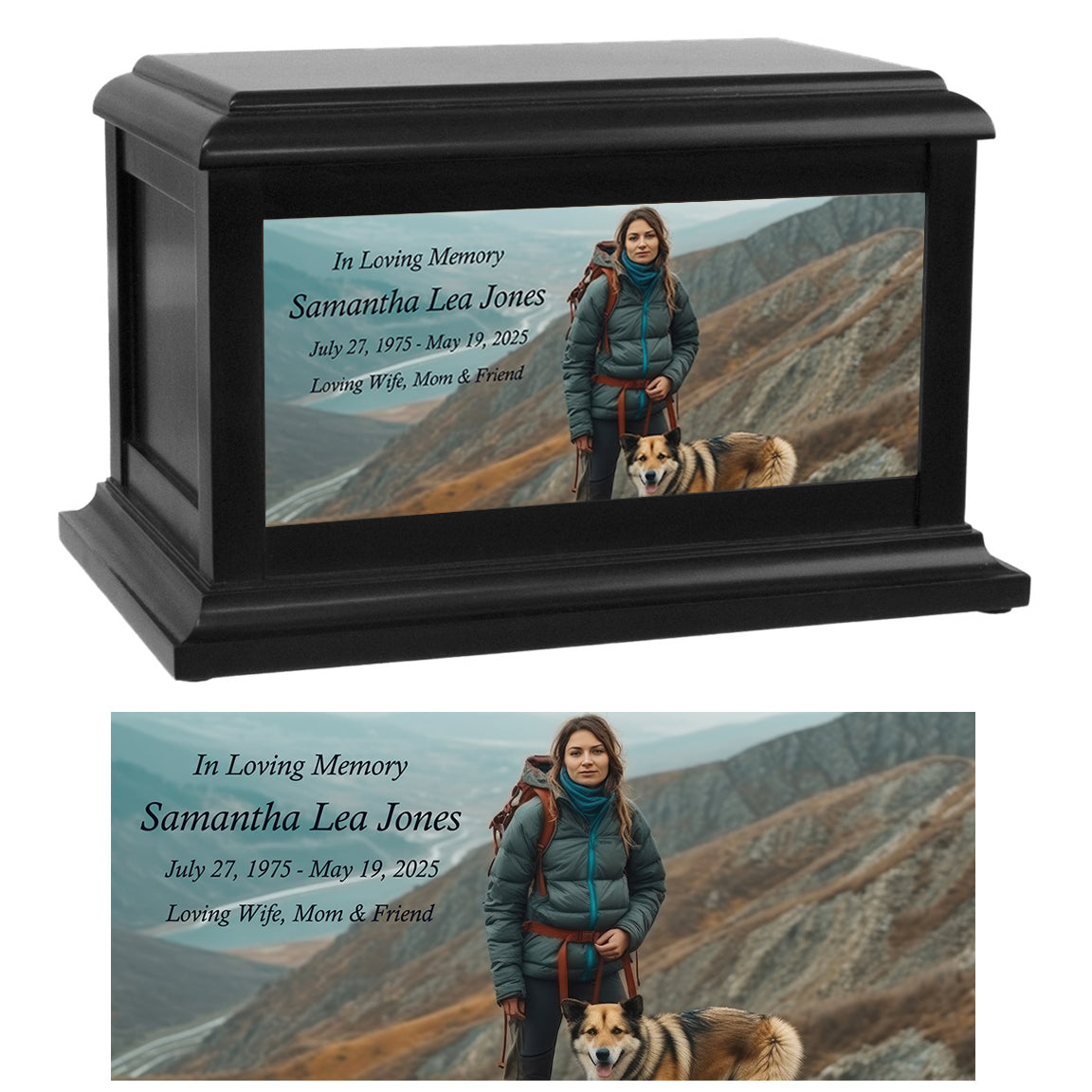 Perfect Memories Photo Wood Adult or Medium Cremation Urn - Keep The Memory® Urn 