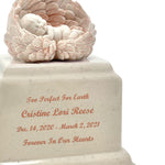 Too Perfect For Earth Pink Cultured Marble Baby Urn - Handmade USA Urn 