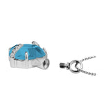 Perfect Baby Blue Crystal Silver Pendant Urn