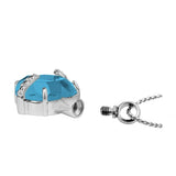 Perfect Baby Blue Crystal Silver Pendant Urn