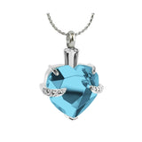 Perfect Baby Blue Crystal Pendant Urn - Love Charm Option