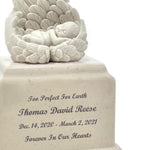 Too Perfect For Earth Cream Cultured Marble Baby Urn - Handmade USA Urn