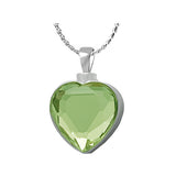 Peridot Heart Jewelry Ash Urn - Love Charms™ Option