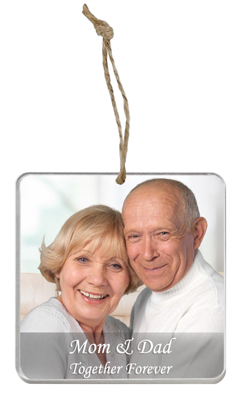 Memorial Photo Ornament - 2 Lines of Personalization