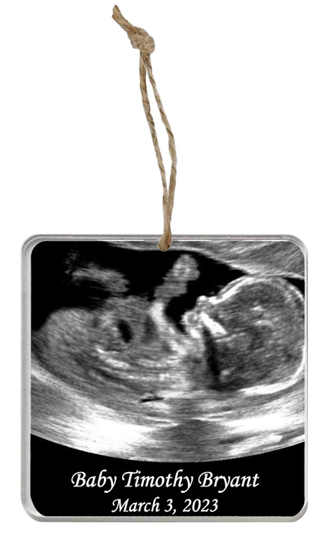Memorial Photo Ornament - 2 Lines of Personalization