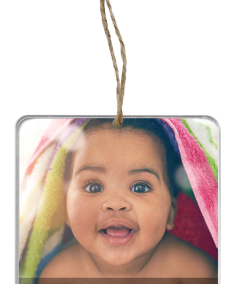 Memorial Photo Ornament - 2 Lines of Personalization
