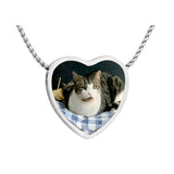 Color Photo Pet Slider Heart Jewelry Urn Pendant - Love Charms® Option