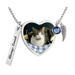 Color Photo Pet Slider Heart Jewelry Urn Pendant - Love Charms® Option