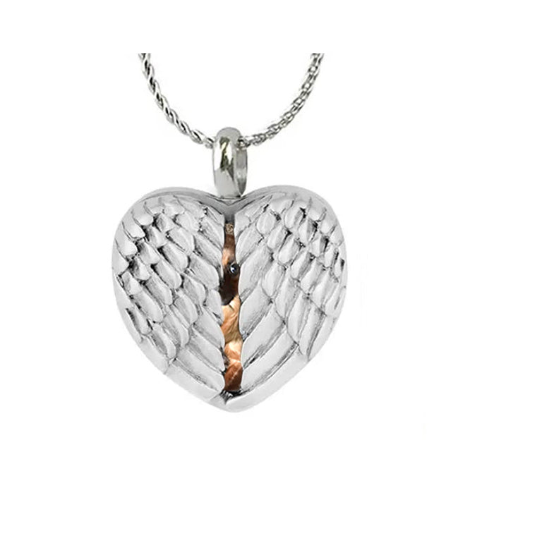 Pet Color Photo Wings Heart Locket Ur - Cat or Dog - Love Charms® Option
