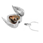 Pet Color Photo Wings Heart Locket Ur - Cat or Dog - Love Charms® Option