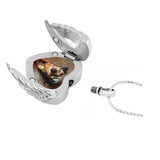 Pet Color Photo Wings Heart Locket Ur - Cat or Dog - Love Charms® Option