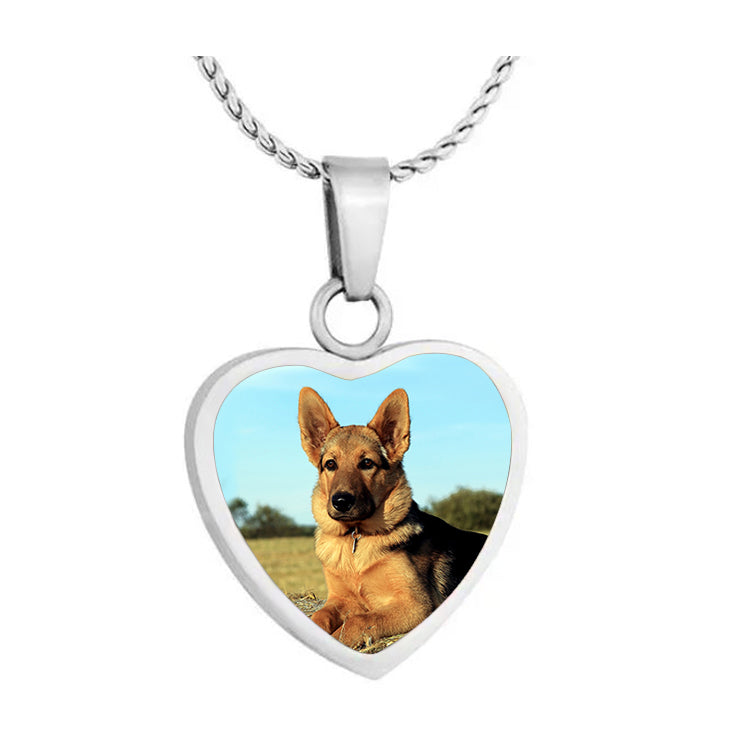 Pet Color Photo Swing Heart Locket Urn - Cat or Dog - Love Charms® Option