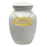 Pet Gold Medallion Urn Name Plate - Dog or Cat