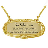 Pet Gold Medallion Urn Name Plate - Dog or Cat