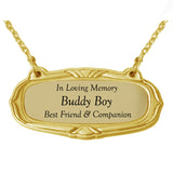 Pet Gold Medallion Urn Name Plate - Dog or Cat