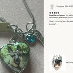 Pet Color Photo Pendant Heart Jewelry Ashes Urn - Love Charms® Option 