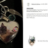 Pet Color Photo Swing Heart Locket Urn - Cat or Dog - Love Charms® Option