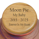 Cats On The Moon Raku Urn - Hand Made Pet Urn