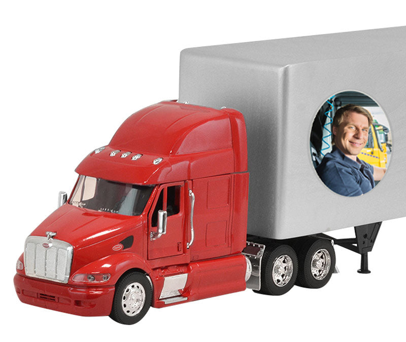 Trailer Cremation Urn & Peterbilt 387 Red Truck Décor