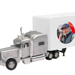 Trailer Cremation Urn & Peterbilt 389 Silver Truck Sleeper Décor