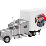 Trailer Cremation Urn & Peterbilt 389 Silver Truck Sleeper Décor
