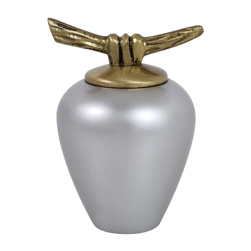 Asian Inspired Pewter Cremation Keepsake Urn