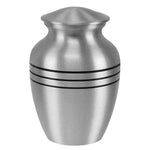 Classic Pewter Toddler Feet Urn & Blue - Tribute Wreath™ - Free Pro Diamond Engraving