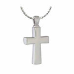 Pewter Cross Cremation Jewelry - Love Charms Option