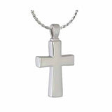 Pewter Cross Cremation Jewelry - Love Charms Option