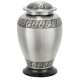 Pewter Leaves Adult Cremation Urn - Professional Engraving