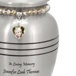 Pewter Photo Heart Bracelet Child Urn