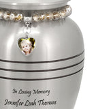 Pewter Photo Heart Bracelet Child Urn