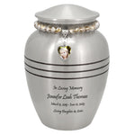 Pewter Photo Heart Bracelet Child Urn