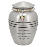 Pewter Photo Heart Bracelet Child Urn