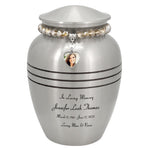 Pewter Photo Heart Bracelet Medium Adult Urn