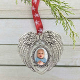 Angel Wing Photo Christmas Ornament - Love Charms® Option
