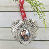 Angel Wing Photo Christmas Ornament - Love Charms® Option