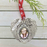 Angel Wing Photo Christmas Ornament - Love Charms® Option
