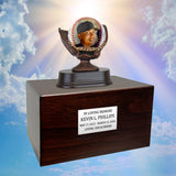 Photo Baseball Mitt Adult or Youth Cremation Urn - Free Engraved Pewter Plate