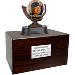 Photo Baseball Mitt Adult or Youth Cremation Urn - Free Engraved Pewter Plate