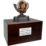 Photo Baseball Mitt Adult or Youth Cremation Urn - Free Engraved Pewter Plate