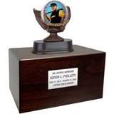 Photo Baseball Mitt Adult or Youth Cremation Urn - Free Engraved Pewter Plate